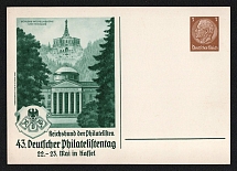1939 '43rd German Philatelic Convention Kassel 1939', Propaganda Postcard, Third Reich Nazi Germany
