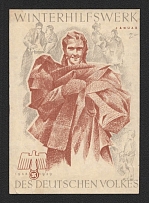 1938-39 'Winter Relief of the German People (WHW)' Issue, Swastika, Third Reich Propaganda, Label, Nazi Germany