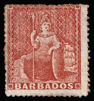1865 Barbados, British Colonies (SG 26, CV $280)