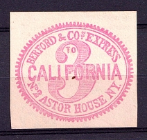 Berford & Cos. Express, California, United States Locals & Carriers (Watermark, Old Reprints and Forgeries)