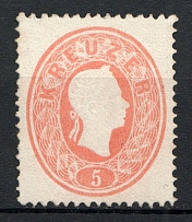 1860-61 Austria 5 Kr (CV $65)