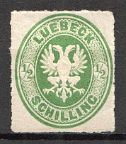 1863-67 Lubeck Germany 1/2 S (CV $80)