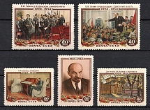 1954 30th Anniversary of the Death of Lenin, Soviet Union, USSR, Russia (Zv. 1663 - 1667, Full Set, MNH)