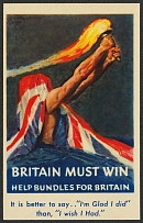 'Britain Must Win', Help Bundless for Britain, WWII, New York, United States, Propaganda Mini Poster