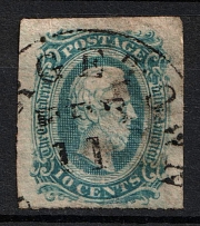 1863-64 10с Confederate States of America, United States (Sc. 11, Canceled, CV $20)