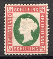 1873 Heligoland Germany 1/4 Sh (CV $35, Dark Green)