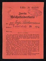 1941 Card, Document, Nazi Germany