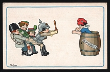 1914-18 'Bordeaux' WWI European Caricature Propaganda Postcard, Europe