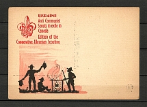 1947 Munich Plast Scout Organization Jamboree in Musso Postcard Card