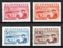 1952-58 Finland, Car Parcel Stamps (Mi. 6 - 9, Full Set, CV $80, MNH)