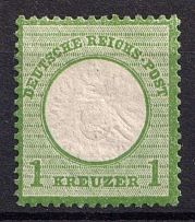 1872 1kr German Empire, Large Breast Plate, Germany (Mi. 23 b, CV $1,950, MNH)