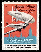 'World Airship Port', Zeppelin, Swastika, Frankfurt Rhine-Main, Third Reich Propaganda, Cinderella, Nazi Germany