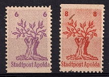 1945 Apolda, Germany Local Post (Mi. 2 II, 3 II, CV $50)