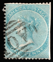 1860 1p Jamaica, British Colonies (SG 1, Canceled, CV $25)