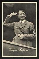 1938 'Adolf Hitler', Propaganda Postcard, Third Reich Nazi Germany