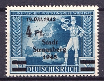 1945 4pf Strausberg (Berlin), Germany Local Post (Mi. 31, Unofficial Issue, CV $100, MNH)