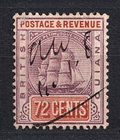 1905-10 72c Guiana, British Сolonies (Canceled, CV $150)