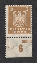 1924 3pf Weimar Republic, Germany (Mi. 355 Y, Signed, CV $520, MNH)