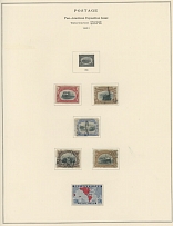 United States - Collections and Large Lots - COLLECTION ON SCOTT PAGES: 1901-35, over 400 stamps, about a half mint, starting with Pan-American Exposition (mint or used), definitives of 1902-03, some pair coils and imperforates, …