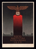 1936 'Nuremberg Rallies', Swastika, Third Reich Propaganda, Postcard (Special Cancellation)