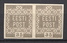 1919 35P Estonia (Pair, Brown Grey, CV $70)