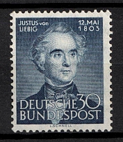 1953 30pf German Federal Republic, Germany (Mi. 166, Full Set, CV $50, MNH)