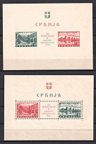 1941 Serbia, German Occupation, Germany, Souvenir Sheets (Mi. Bl. 1 - 2, CV $530)