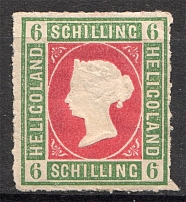 1867-73 Heligoland Germany 6 Sh (Red-Lila)