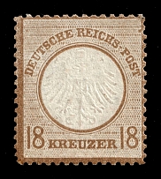 1872 18kr German Empire, Small Breast Plate, Germany (Mi. 11, Signed, CV $230)