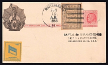 1958 10gr Volodymyr-Volynskyi, German Occupation of Ukraine, Germany, Captain Sviatoslav Shramchenko, Philadelphia, United States, Postcard