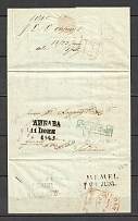 1845 Cover from Libava to Schiedam, Netherlands (Dobin 1.07 - R2)