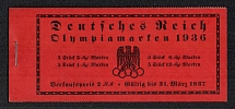 1936 Booklet with stamps of Third Reich, Germany in Excellent Condition (Mi. MH 42.1, CV $260)