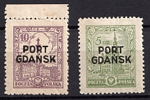 1926 Port Gdansk, Poland (Mi. 12 - 13, CV $200)