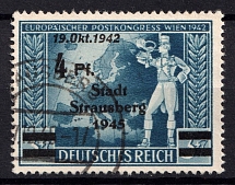 1945 4pf Strausberg (Berlin), Germany Local Post (Mi. 31, Unofficial Issue, Canceled, CV $260)