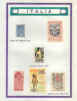 Italy, Stock of Cinderellas, Non-Postal Stamps, Labels, Advertising, Charity, Propaganda (#585)