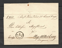 1852 Austria-Hungary pre-stamp cover with wax seal from Lemberg (Lviv) to Altenburg