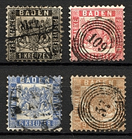 1862-66 Baden Germany (CV $100, Cancelled)