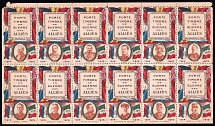 1914-15 Portraits of Statesmen, Allied War Stamp Holder, Commemorative Block
