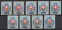 1920 Czechoslovakian Corps, Czech Legion, Russia, Civil War (Russika 10 - 18, Full Set, CV $300)