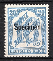 1905 20pf German Empire, Germany (Mi. 13 SP, Specimen, Signed)