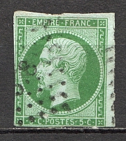 1853-61 France 5 C (CV $120, Canceled)