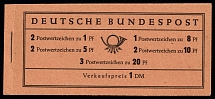 1958-60 Complete Booklet with stamps of German Federal Republic, Germany, Excellent Condition (Mi. MH 4 Y, CV $120)