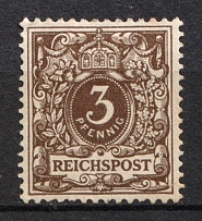 1889-90 3pf German Empire, Germany (Mi. 45 a a, CV $1,040)
