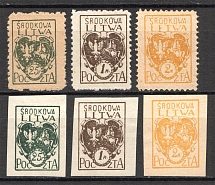 1921 Central Lithuania (Perf+Imperf, Full Sets)