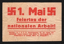 'National Labor Holiday!', NSDAP, Swastika, Third Reich Propaganda, Leaflet, Nazi Germany