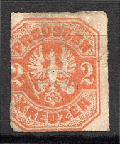 1867 Prussia Germany 2 Kr (CV $65, Canceled)