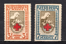 1921-22 Estonia (MISSED Perforation, Print Error, Full Set, CV $120)