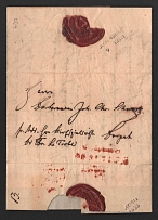 1835 Russian Empire Pre adhesive cover to Dorpat (Derpt) (Dobin 4.01a, Rarity - 4) with Wax Seal