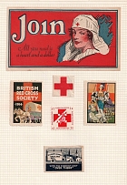 British Red Cross, Stock of Cinderellas, Non-Postal Stamps, Labels, Advertising, Charity, Propaganda (#316B)