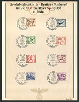 1936 Summer Olympic Games in Berlin Souvenir sheet